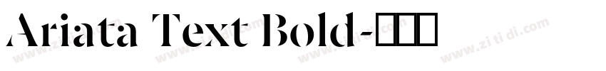 Ariata Text Bold字体转换